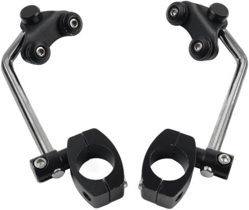 Bacar العالمي للدراجات النارية الزجاج الأمامي المقود قوس تصاعد مجموعة أدوات معدنية سوداء لسيارات BMW لهوندا ل هارلي لياماها in Kuwait