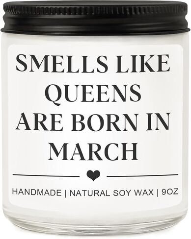 هدايا عيد ميلاد شهر مارس للنساء والرجال - شمعة "ولادة الملكات في شهر مارس"، أفكار هدايا عيد ميلاد مضحكة في العشرين والثلاثين والأربعين والخمسين للأم والزوجة والأخت والصديقة المفضلة in Kuwait