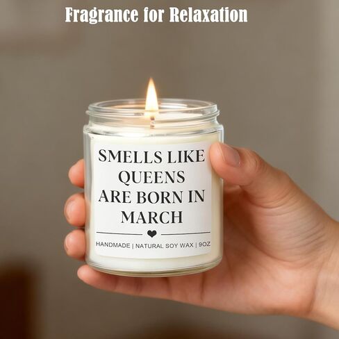 هدايا عيد ميلاد شهر مارس للنساء والرجال - شمعة "ولادة الملكات في شهر مارس"، أفكار هدايا عيد ميلاد مضحكة في العشرين والثلاثين والأربعين والخمسين للأم والزوجة والأخت والصديقة المفضلة in Kuwait