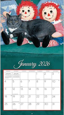 LANG LOVE OF CATS 2026 Wall Calendar - Made in USA in Saudi Arabia