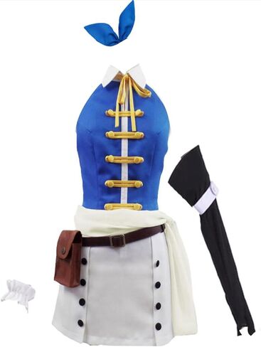Anime Cosplay Costume Womens Suit Top Skirt Belt Bag Party Dress Uniform Halloween Outfit in Kuwait