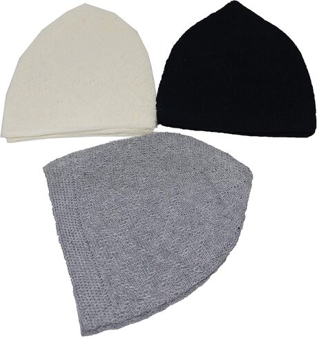 JILANI HANDICRAFT Islamic Muslim Knitting Kufi Topi Prayer Hat Crochet Taqiyah Takke Skull Cap cufi hat Omani Kufi namaz topi for Men (W) in Saudi Arabia