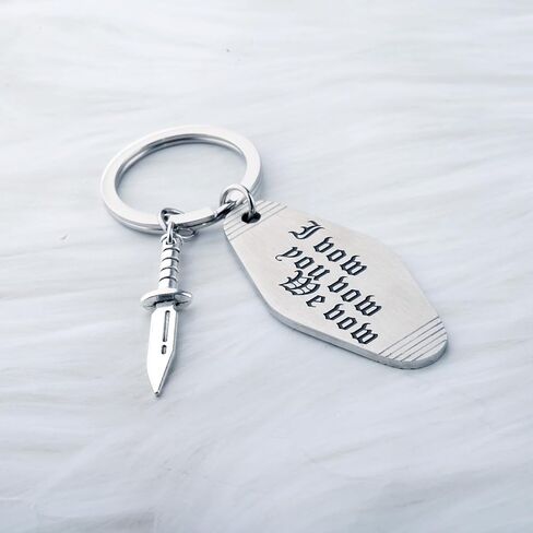 OKEYCH Dark Romance Book Inspired Gift I Vow You Vow We Vow Keychain Book Fan Jewelry Bookish Merch in Saudi Arabia