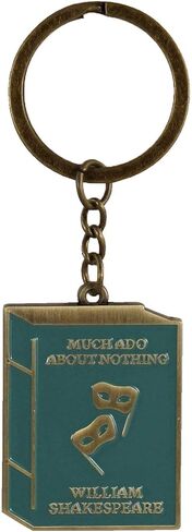 نصف القمر خليج شكسبير الكثير من اللغط حول لا شيء 1.5 بوصة الأخضر والذهبي المعادن والمينا الجدة سلسلة المفاتيح الدائري in Kuwait