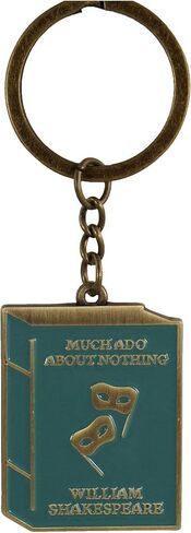 نصف القمر خليج شكسبير الكثير من اللغط حول لا شيء 1.5 بوصة الأخضر والذهبي المعادن والمينا الجدة سلسلة المفاتيح الدائري in Kuwait