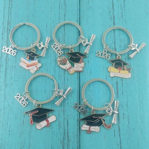 5pcs Graduate Keychain Class Of 2026 Graduation Gifts for Her Him Best Graduate Keychain Seniors Masters Nurses College Highschool Grad Presents in Saudi Arabia