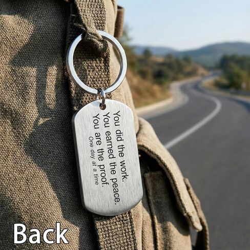 Sobriety Gifts for Women Men - Sober Anniversary Keychain - AA NA Recovery Milestone Token, One Day at a Time in Saudi Arabia