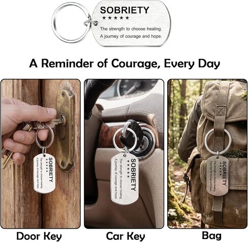 Sobriety Gifts for Women Men - Sober Anniversary Keychain - AA NA Recovery Milestone Token, One Day at a Time in Saudi Arabia