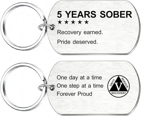 Sobriety Gifts for Women Men - Sober Anniversary Keychain - AA NA Recovery Milestone Token, One Day at a Time in Saudi Arabia