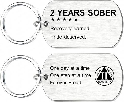 Sobriety Gifts for Women Men - Sober Anniversary Keychain - AA NA Recovery Milestone Token, One Day at a Time in Saudi Arabia