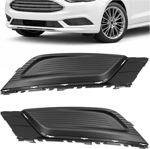 HECASA Pair Fog Light Cover Compatible with 2017 2018 Ford Fusion Fog Lamp Bezel Replacement for FO1039166 FO1038166 HS7Z17B814AA HS7Z17B814AB Textured Black ABS Plastic Driver&Passenger Side in Saudi Arabia