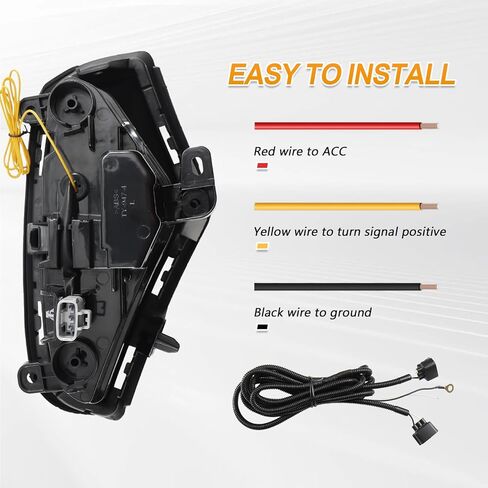 مصابيح الضباب Led لتويوتا RAV4 2019-2025 LE XLE Hybrid SE XSE ضوء النهار الجري العنبر بدوره مصباح إشارة in Kuwait