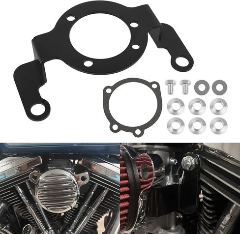 Air Cleaner Filter Support Carb Support Bracket Replacement For Harley Big Twin/Twin Cam 1993-2017 (Chrome) in Kuwait