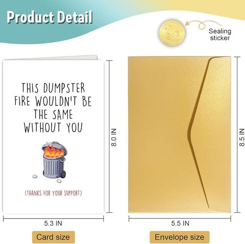 Funny Encouragement Card, Cute Thank You Card for Women Men, Appreciation Card for Coworker Boss, Moral Support Card in Kuwait