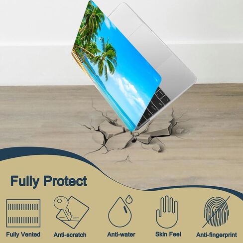for MacBook Air M4 M3 M2 13 inch Case 2025 2024 2023 2022 A2681 A3113 A3240 Retina/Touch ID,Protective Computer Case & Keyboard Cover for MacBook Cover Air 13",Blue Beach in Kuwait