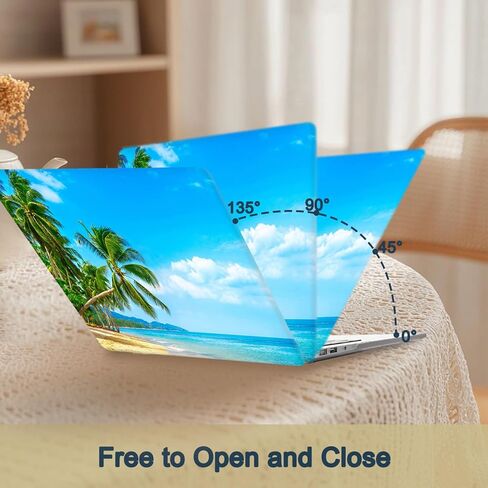 for MacBook Air M4 M3 M2 13 inch Case 2025 2024 2023 2022 A2681 A3113 A3240 Retina/Touch ID,Protective Computer Case & Keyboard Cover for MacBook Cover Air 13",Blue Beach in Kuwait