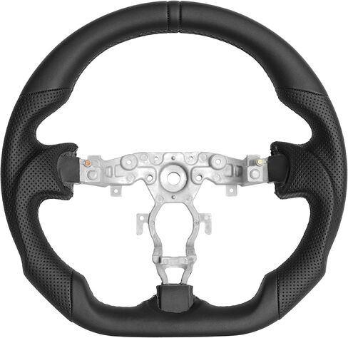 Real Carbon Fiber Steering Wheel for Nissan 370Z 2008-2022,Nappa Perforated Anti-Slip Perforated Leather Grip (White Positioning Line) in Saudi Arabia