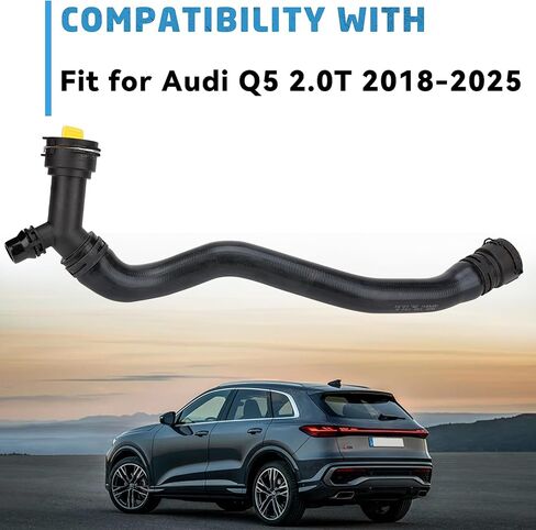 80D122101A خرطوم تبريد المحرك العلوي المشعاع متوافق مع Audi Q5 2.0T 2018 2019 2020 2021 2022 2023 2024 2025، OEM # 80A122101BK 80A122101AB 80D122101 in Kuwait