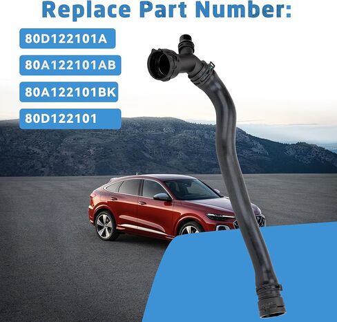 80D122101A خرطوم تبريد المحرك العلوي المشعاع متوافق مع Audi Q5 2.0T 2018 2019 2020 2021 2022 2023 2024 2025، OEM # 80A122101BK 80A122101AB 80D122101 in Kuwait