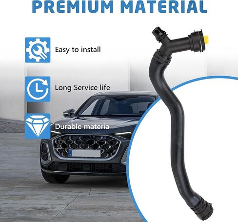 80D122101A خرطوم تبريد المحرك العلوي المشعاع متوافق مع Audi Q5 2.0T 2018 2019 2020 2021 2022 2023 2024 2025، OEM # 80A122101BK 80A122101AB 80D122101 in Kuwait