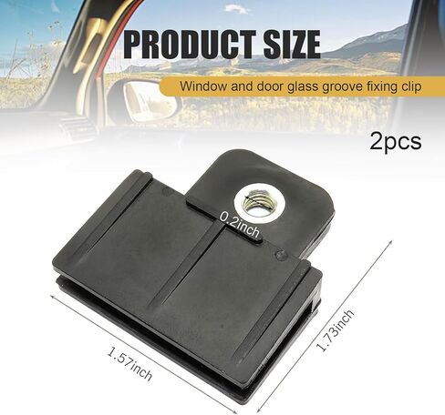 قطعتان من مشابك القنوات الزجاجية لباب نافذة السيارة، قطعة واحدة لتثبيت فتحة النافذة الأمامية للرفع السلس، دعامة منظم رفع الزجاج، مجموعة إصلاح الهيكل المستقر العالمي للسيارات (أسود) in Kuwait
