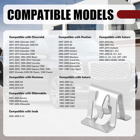 15PCS Car Retainer Clips,Metal Interior Car Trim Clips Replacement OEM#11519432,11588650,11588374,Automotive Fasteners Compatible with GMC Yukon/Sierra & Buick Enclave/Encore in Kuwait