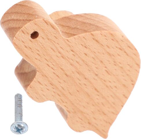 Animal-Shaped Solid Beech Wood Cabinet Door Knobs and Drawer Pull Handles for ’ Room Furniture, Cartoon Wardrobe and Dresser Replacement Hardware, Turtle Design in Kuwait