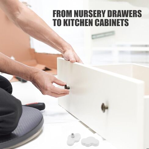 Luxshiny 6pcs Cartoon White Cloud Drawer Handles Soft Rubber Cabinet Knobs for ’s Dresser, Cute Kitchen and Closet Pulls, Nursery Room Hardware Accessories in Kuwait