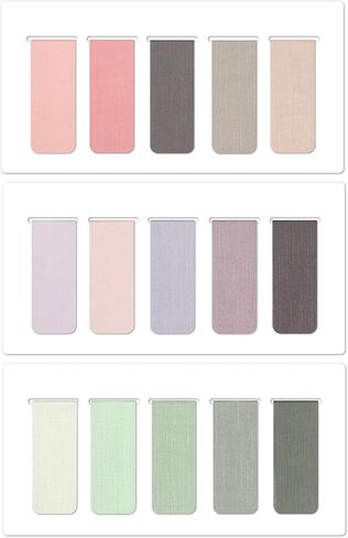 15 Pieces Bookmark, Magnetic Bookmarks for Women, Men, Book Lovers, Page Markers for Students Teachers Reading (Misty, Ocean, Emerald) in Saudi Arabia
