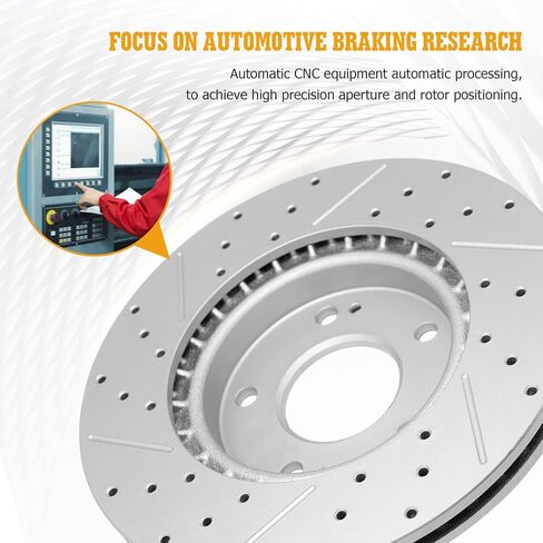 Disc Brake Kits with Pads and Rotors Front & Rear Drilled Slotted Vented Rotor for 2013 2014 2015 2016 Hyundai Elantra (Gt) 2013-2014 Elantra Coupe 2012 Veloster 2014-2016 Kia Forte Koup in Kuwait