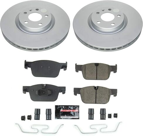 Power Stop Front CRK8227 دوار الفرامل المطلي هندسيًا ومجموعة فرامل الوسادة in Saudi Arabia