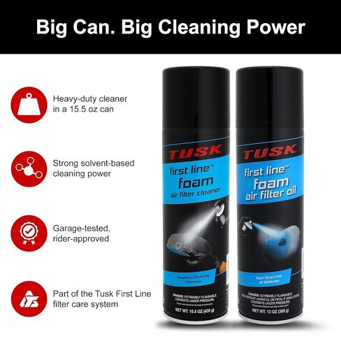 منظف ​​فلتر الهواء الرغوي من تاسك فيرست لاين، 15.5 أونصة (6 عبوات) - رذاذ تنظيف فلتر الهباء الجوي - يزيل الزيت القديم والأوساخ من مرشحات الرغوة in Kuwait