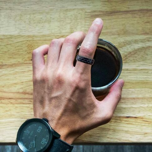 Carbon Fiber Inlay RFID Smart Ring Ceramic Epoxy ID T5577/IC CUID(GEN2) Chip Rewritable Clone 125kHz/13.56mHz Access Control Lock KeyCards Ring in Saudi Arabia