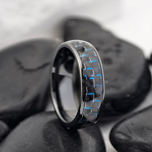 Carbon Fiber Inlay RFID Smart Ring Ceramic Epoxy ID T5577/IC CUID(GEN2) Chip Rewritable Clone 125kHz/13.56mHz Access Control Lock KeyCards Ring in Saudi Arabia