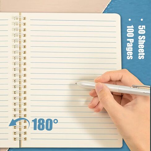 Lined Spiral Journal Notebook,100 Pages,3 Pack,5.71x 8.26 inches College Ruled Paper Double-Wire Spiral Notebook for Study and Notes - Leopard Pattern in Saudi Arabia