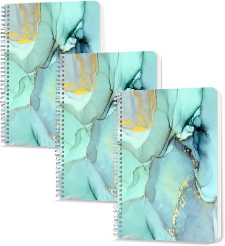 Lined Spiral Journal Notebook,100 Pages,3 Pack,5.71x 8.26 inches College Ruled Paper Double-Wire Spiral Notebook for Study and Notes - Leopard Pattern in Saudi Arabia