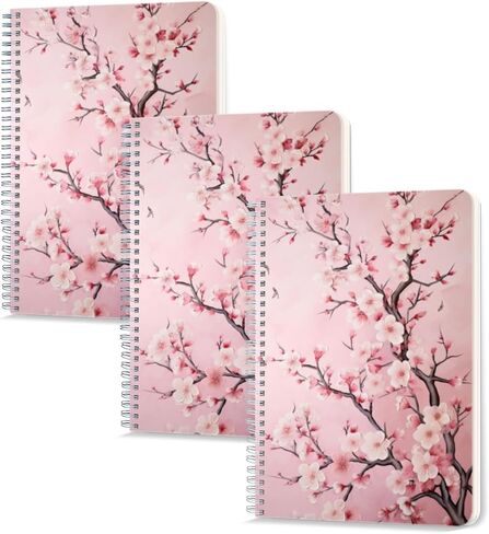Lined Spiral Journal Notebook,100 Pages,3 Pack,5.71x 8.26 inches College Ruled Paper Double-Wire Spiral Notebook for Study and Notes - Leopard Pattern in Saudi Arabia