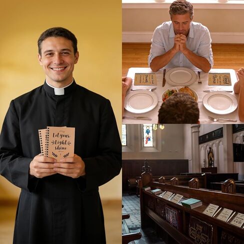 90 Pcs/30 Set Christian Spiral Notebooks Bulk with Ballpoint Pen and Bookmark; Small Prayer Journal Notebook; Christian Gifts for Church Members, Bible Study Groups & Church Families in Kuwait