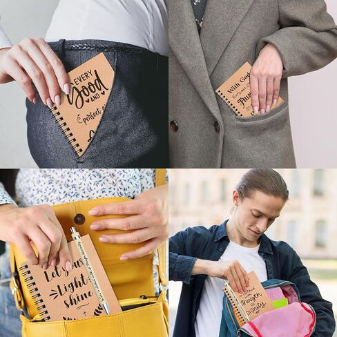 90 Pcs/30 Set Christian Spiral Notebooks Bulk with Ballpoint Pen and Bookmark; Small Prayer Journal Notebook; Christian Gifts for Church Members, Bible Study Groups & Church Families in Kuwait