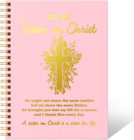 To My Sister In Christ 160 Pages Blank Spiral Notebook, Funny Christian Sister Gifts for Sister, Inspirational Bible Verse Religious Sisters Gifts For Women Best Friends, Faith Gifts in Kuwait