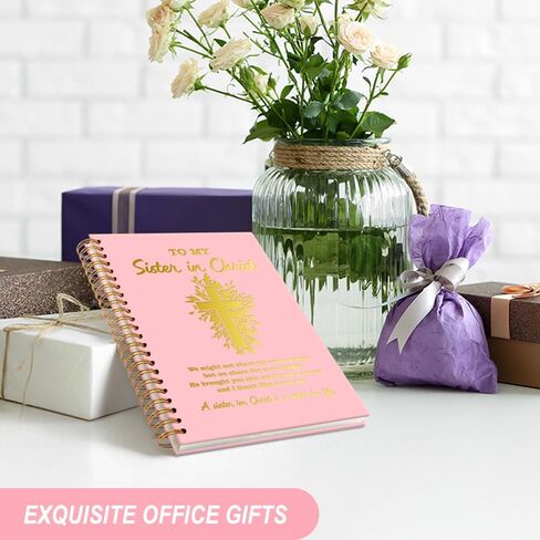 To My Sister In Christ 160 Pages Blank Spiral Notebook, Funny Christian Sister Gifts for Sister, Inspirational Bible Verse Religious Sisters Gifts For Women Best Friends, Faith Gifts in Kuwait