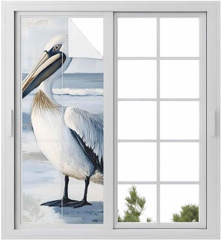 نافذة فيلم الخصوصية متجمد، رسمت البجع ثابت غطاء نافذة الباب، الطيور المحيط الحداثة الرجعية الأشعة فوق البنفسجية حجب فيلم النوافذ للمكتب، الفندق، غرفة النوم، 29.5 × 78.7 بوصة in Kuwait
