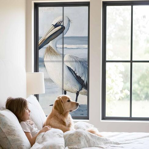 نافذة فيلم الخصوصية متجمد، رسمت البجع ثابت غطاء نافذة الباب، الطيور المحيط الحداثة الرجعية الأشعة فوق البنفسجية حجب فيلم النوافذ للمكتب، الفندق، غرفة النوم، 29.5 × 78.7 بوصة in Kuwait