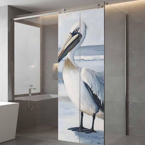 نافذة فيلم الخصوصية متجمد، رسمت البجع ثابت غطاء نافذة الباب، الطيور المحيط الحداثة الرجعية الأشعة فوق البنفسجية حجب فيلم النوافذ للمكتب، الفندق، غرفة النوم، 29.5 × 78.7 بوصة in Kuwait