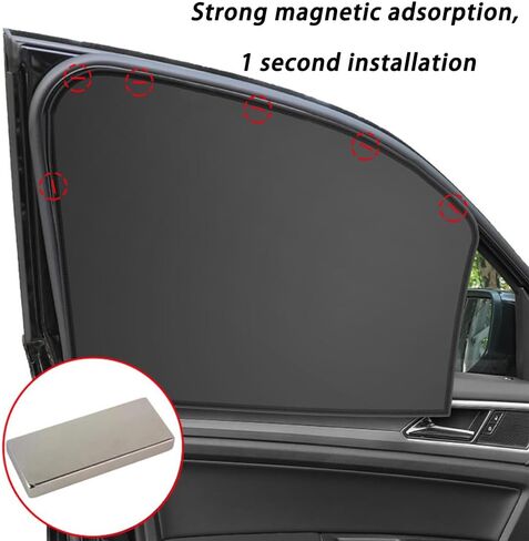 Car Sun Shade for Honda CRV 6th Generation 2023-2025, Magnetic, 2 Rear Windows in Saudi Arabia