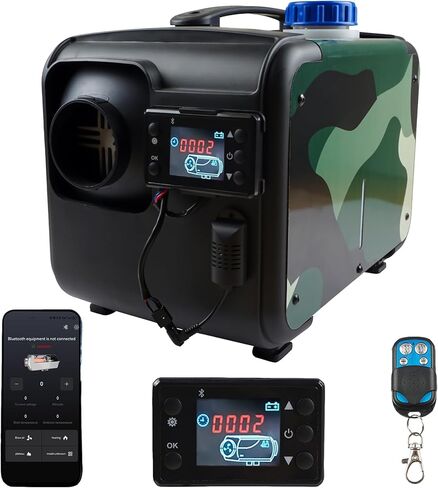 8KW Diesel Heater, 12V/24V All-in-One Parking Heater, Diesel Air Heater with LCD Screen, Bluetooth APP, Heat-Resistant Protective Sleev and 1.2 Gal Fuel Tank for RVs, Campers and Trucks in Saudi Arabia