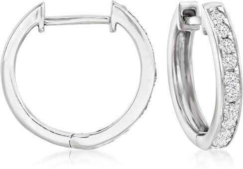 Ross-Simons Diamond Huggie Hoops Earring in 14kt Gold in Saudi Arabia