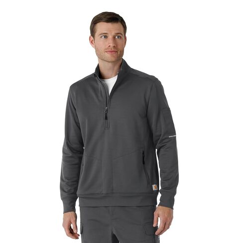 Carhartt Rugged Flex RSCU Scrubs for Men, Half Zip - Pewter, 2X in Saudi Arabia