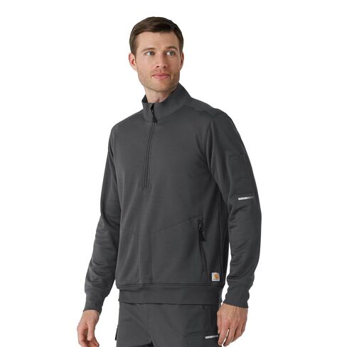 Carhartt Rugged Flex RSCU Scrubs for Men, Half Zip - Pewter, 2X in Saudi Arabia