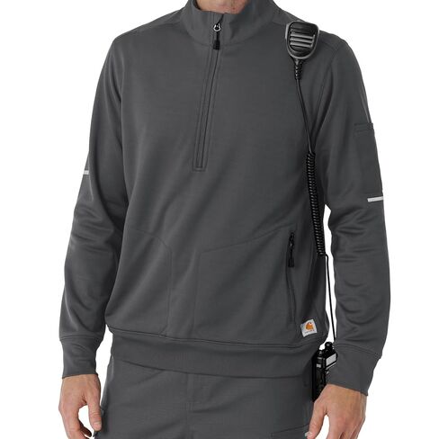 Carhartt Rugged Flex RSCU Scrubs for Men, Half Zip - Pewter, 2X in Saudi Arabia
